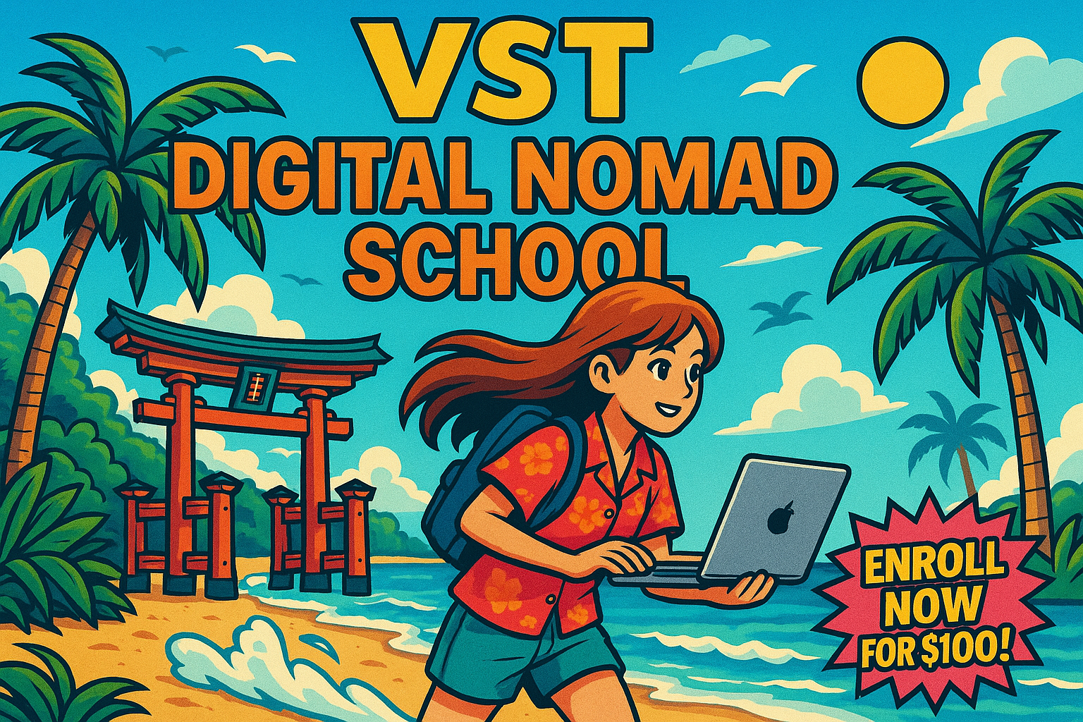今すぐVSTデジタルノマドスクールにアプリをダウンロードして入会！